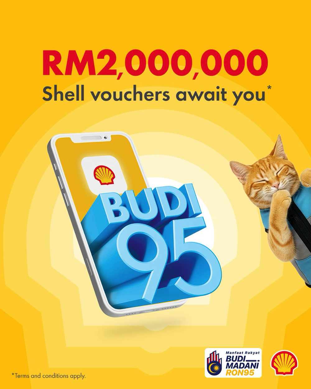 大马 Shell App BUDI95 上线!赠送 RM5 代金券、抽奖 3 年免费添油!